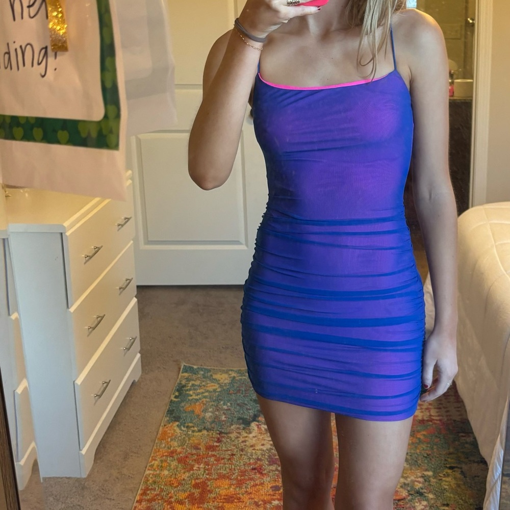 Pink and purple superdown mini dress!